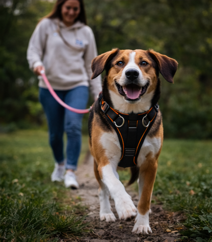 No Pull Dog Harness Front Clip Heavy Duty Reflective Easy Control Handle for Large Dog Walking