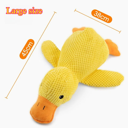 ideal for playtime & naps Suitable for all dog sizes Plush Duck Dog Toy – Bite-Resistant