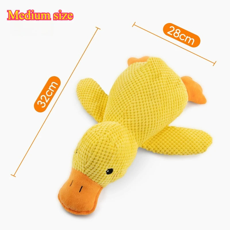 ideal for playtime & naps Suitable for all dog sizes Plush Duck Dog Toy – Bite-Resistant