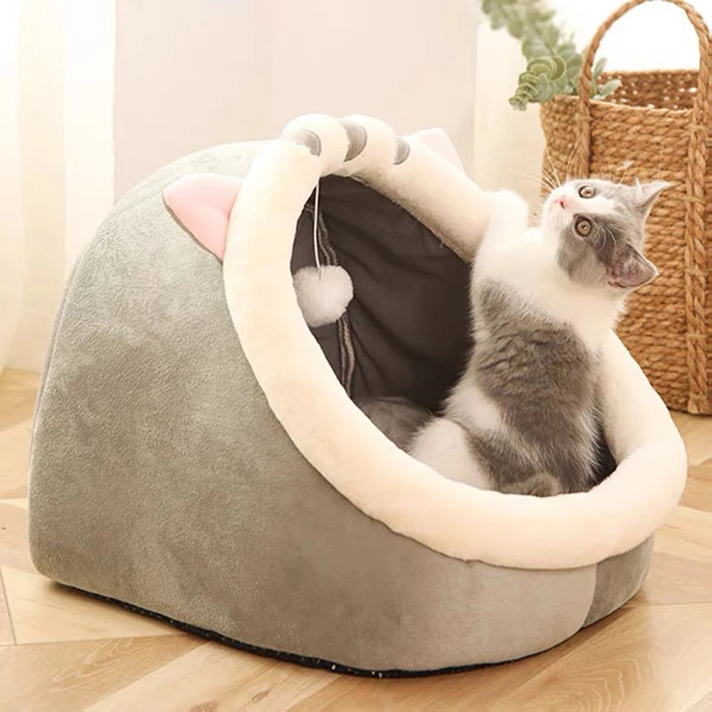 Soft Plush Pet Bed for Cats and Small Dogs – Washable Cozy Lounger for Ultimate Comfort