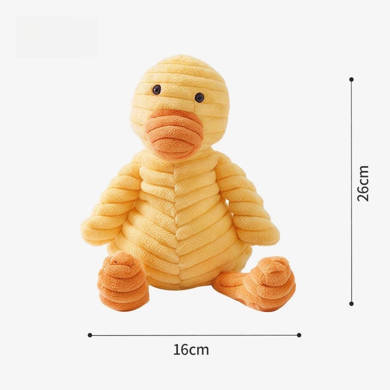 ideal for playtime & naps Suitable for all dog sizes Plush Duck Dog Toy – Bite-Resistant
