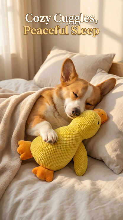 ideal for playtime & naps Suitable for all dog sizes Plush Duck Dog Toy – Bite-Resistant